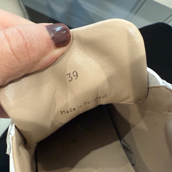 Chloe Lauren White Leather Scalloped Lace Up Sneakers Size 39 Women’s US 9 Shoes - Picture 4 of 11